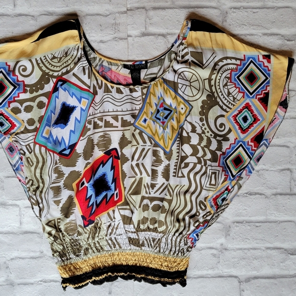 WILD Thyme printed top size M - Picture 4 of 14